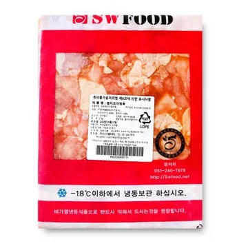 뼈없는 순살 닭다리살 염지절단정육 2kg 1개 식자재마트 대용량 업소용 정육 닭다리살 순살 냉동닭 냉동정육 염지닭 닭다리 순살닭고기