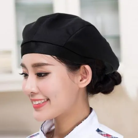유니폼 베레모 주방모자 블랙 이미지