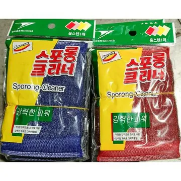 수세미(쌍마산업 울스텐 색랜덤 9cm 13cm) 5개 식자재 업소용 대용량 스카치브라이트 스크럽 스폰텍스 수세미 천연 스텐 생활공작소 스크럽대디