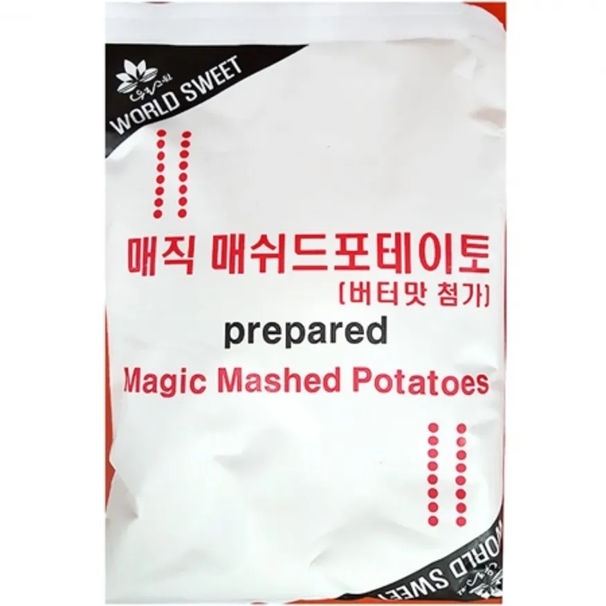 메쉬드포테이토(은진 1K)X15 업소용 사이드메뉴 으깬감자 양식재료 감자퓨레 매쉬포테이토 간편식 대량구매 뷔페재료 스테이크사이드 이미지