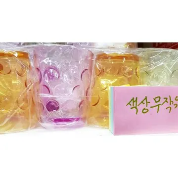 물방울손잡이컵(마키 소 랜덤출고)X10개 식자재 업소용 대용량 아트박스 키즈키즈 물방울손잡이컵 물방울 루전 짱구 톰과 더블컬러 멜라민