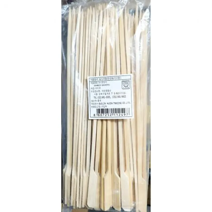 꽂이(대나무 손잡이 25cm 100입) 꼬치 대나무꽂이 손잡이꽂이 업소용꼬치 식당용품 바베큐꼬치 산적꼬치 닭꼬치 일회용꼬치 이미지
