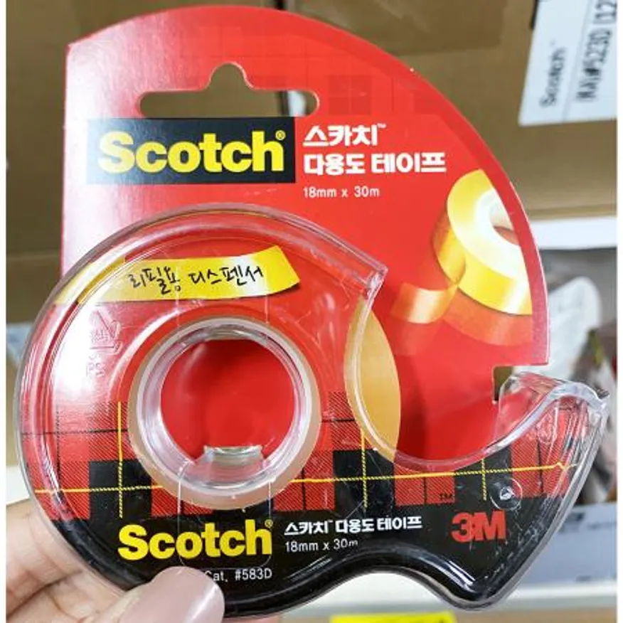 스카치테이프(3M 18mmx30m)X10개 식자재 업소용 대용량 스카치 스카치테이프 한국쓰리엠주식회사 쓰리엠 잡화 커터 신박한 욕실 박스 이미지