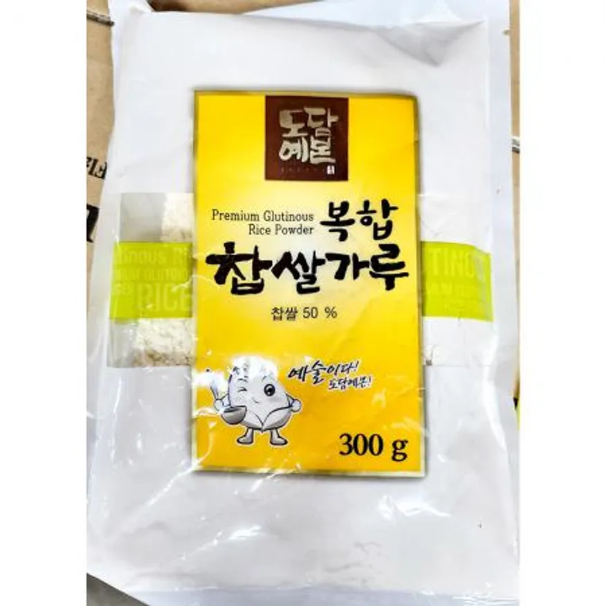 찹쌀가루(초야 복합50프로 300g) 식자재 쌀가루 떡재료 업소용 베이킹재료 찹쌀 제빵재료 찹쌀분 떡가루 가루 이미지