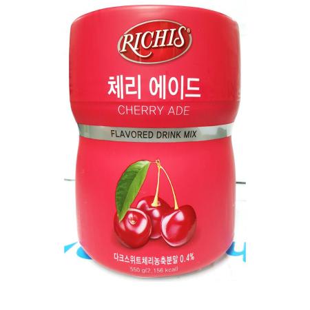 체리에이드(리치스 파우더 550g) 1개 식자재 업소용 대용량 체리 쿨에이드 다음 리치스 동서 기타 삼립 무료배송 민릿느 이미지