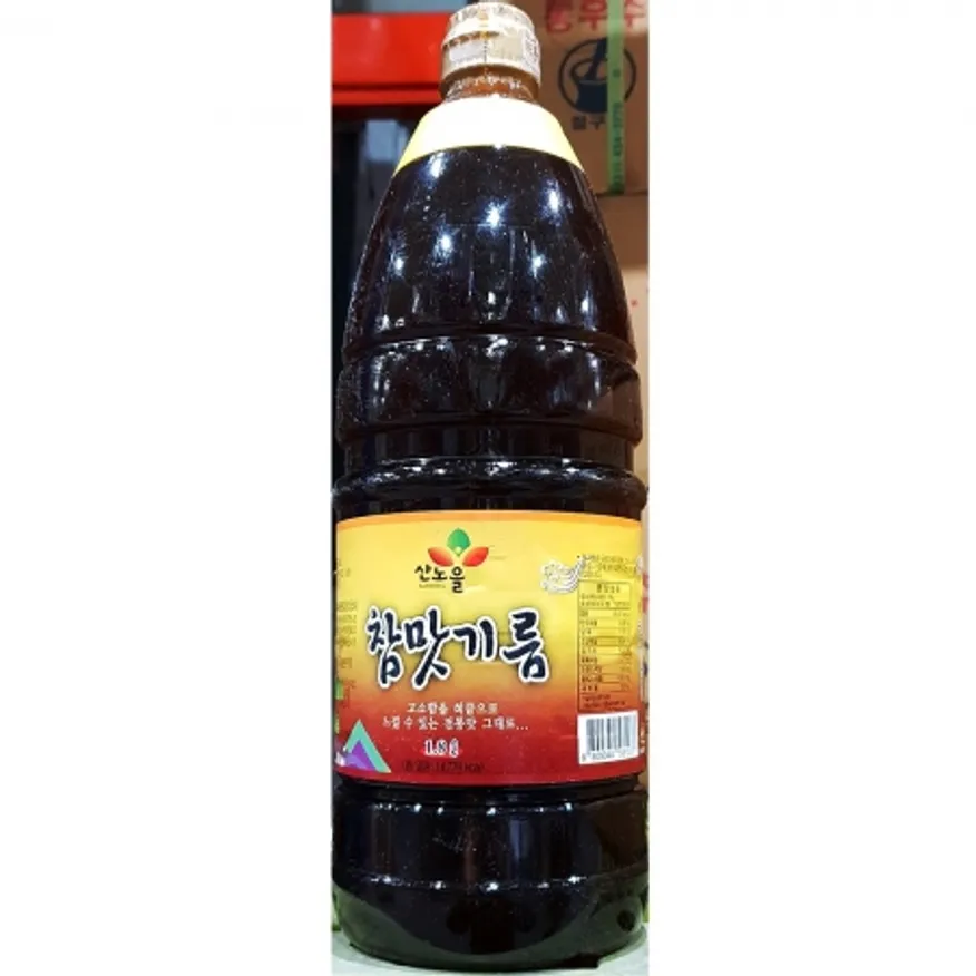 산노을 참맛기름 1.8L 1개 식자재 업소용 대용량 진성 전철우 산노을 해내음 참고소한 이미지