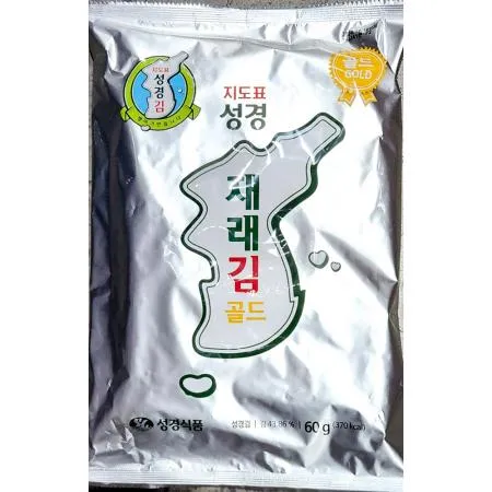 조미재래전장김(성경지도표 60g) 조미김 전장김 재래김 구운김 김 업소용 대용량 한식당 급식용 식탁김
