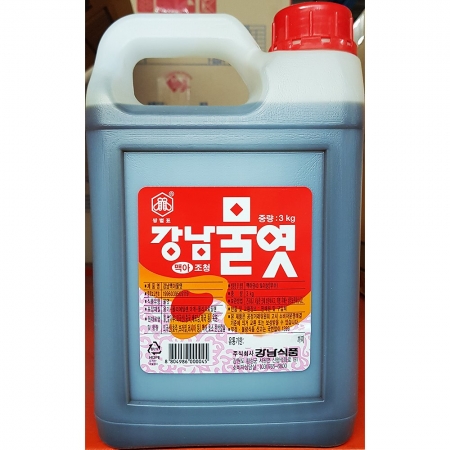 강남 맥아물엿 3Kg 5개 식자재 업소용 대용량 강남 황물엿 화미 별표 신세계몰 쌍벌표 이츠웰 이미지
