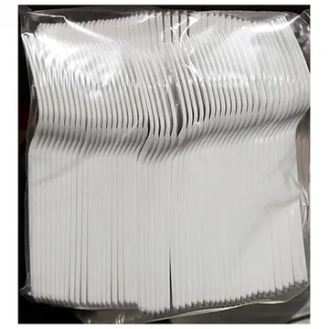 포크(일회용 흰색 100입) 1개 식자재 업소용 대용량 일회용 친환경 다회용 플라스틱 일회용포크 일비 스포키 두날 부원