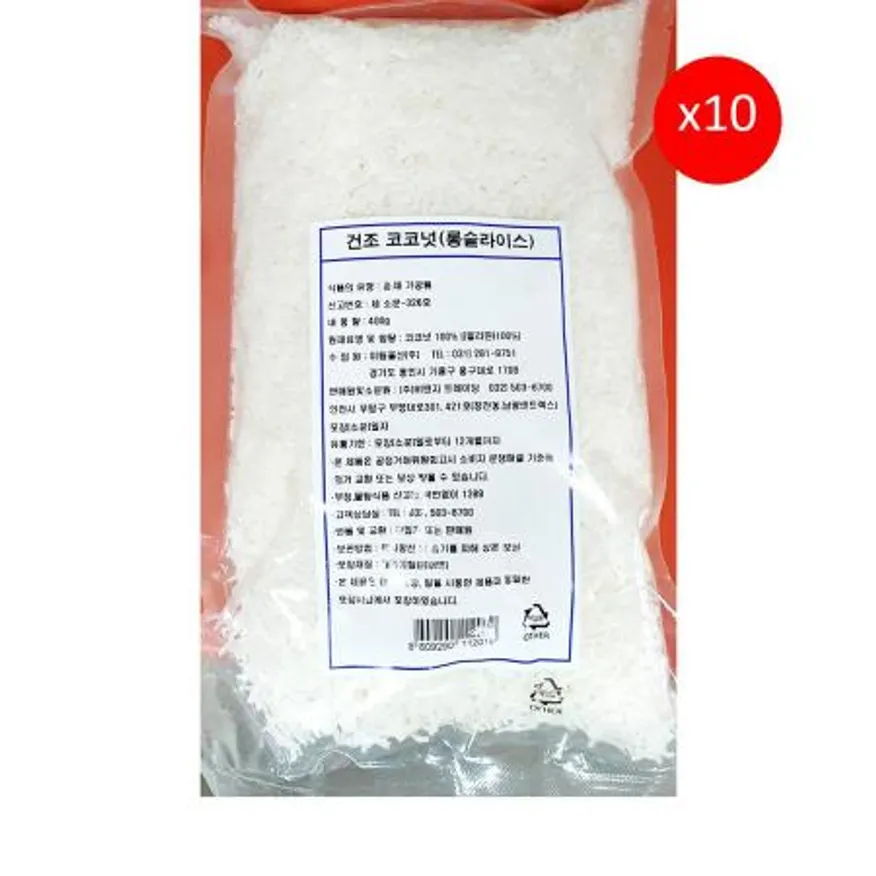 코코넛(슬라이스 400g 비앤지월넛 ) X10 이미지