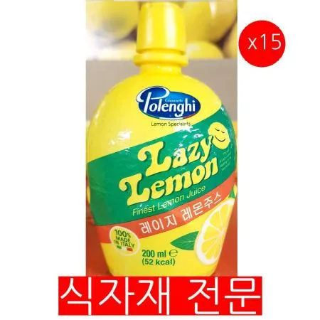 레이지 레몬주스 200ml 15개 식자재 업소용 대용량 레이지 레몬 기타 골드크라운 뽀로로 음룟 오너클랜 음료 윈지마켓