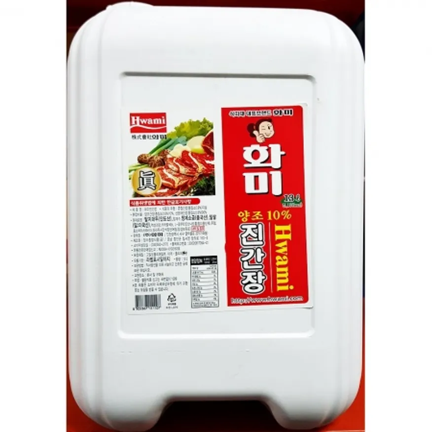 화미 진간장 13Kg 1개 식자재 업소용 대용량 샘표 홍일 홍일점 대상 지리산산골 지에프 청정원 순창 년 이미지
