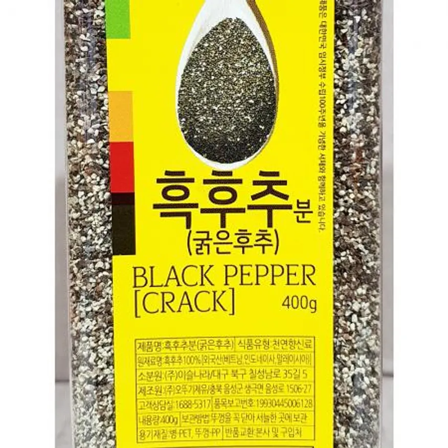 굵은흑후추(이슬나라 400g) 12개 식자재 업소용 대용량 천우 케이투 이슬나라 서원 프레시원 첫맛 흑후추 신영 이미지