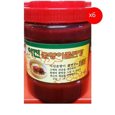 쫄면장(춘향이 2K)X6 업소용 대용량 식자재 비빔장 쫄면양념장 쫄면소스 쫄면비빔장 면요리재료 분식재료 비빔면소스