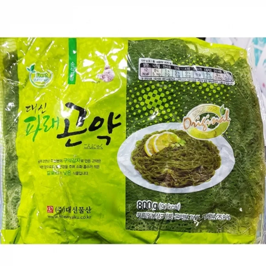 대신 파래 곤약 800g 1개 식자재 업소용 대용량 곤약소바 일본곤약 대신 식자재 대신물산 묵 업소 면 알곤약 이미지