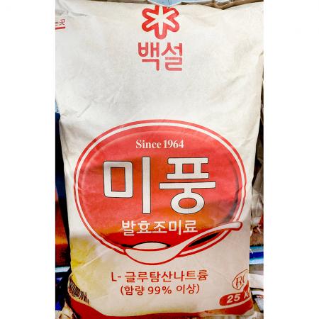 미풍(백설 RC 25K) 1개 식자재 업소용 대용량 미풍 백설 수입 글루타민산나트륨 제일제당 더제일식품 이미지