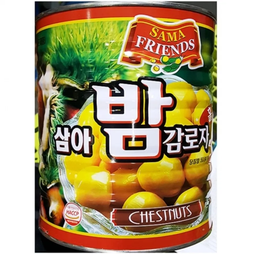 밤감로자캔(삼아 2.9K) 식자재납품 카페재료 베이커리재료 빙수토핑 디저트재료 밤통조림 감로자밤 캔밤 대용량통조림 디저트밤 이미지