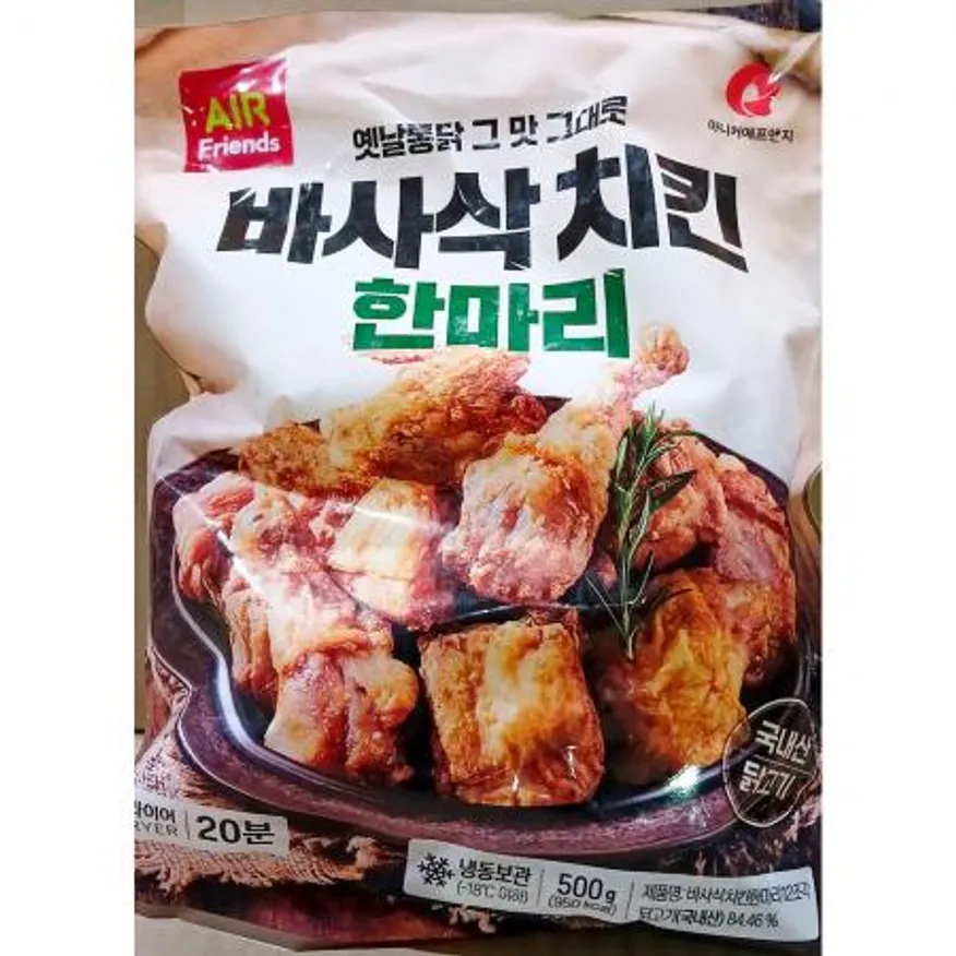 옛날통닭그맛그대로바사삭치킨 (마니커 냉동 12조각 500g) X10 이미지