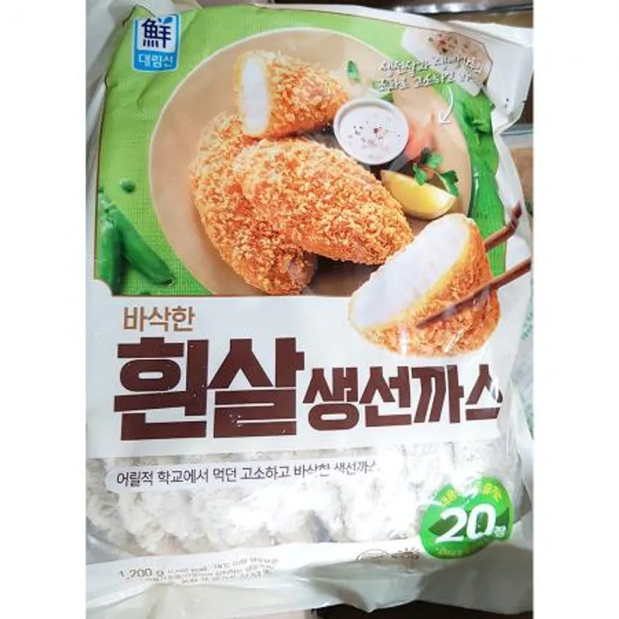 생선까스(대림선 60g x20개입 1.2K) X6 식자재 업소용 대용량 대림선 사조대림 프리미어 대림냉동 한돈 랜시 노랑 크리스피 동원 이미지