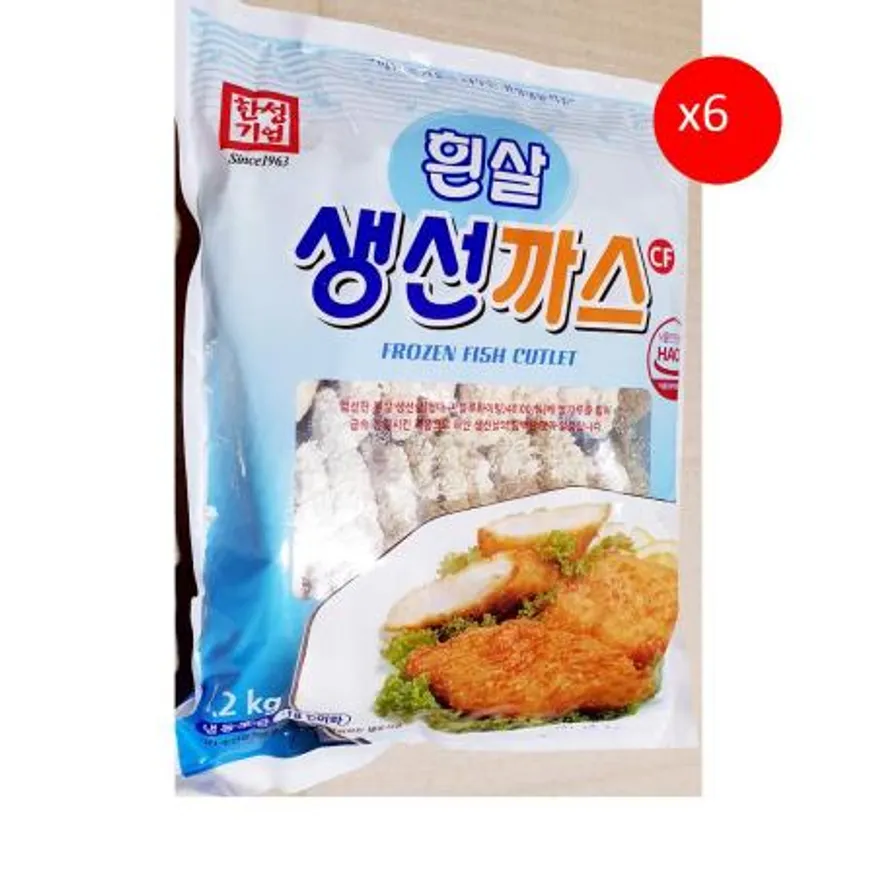 한성 생선까스(1.2K) X6 냉동생선까스 피쉬까스 업소용생선까스 식당용생선까스 급식용생선까스 대용량생선까스 냉동까스 생선튀김 사이드메뉴 이미지