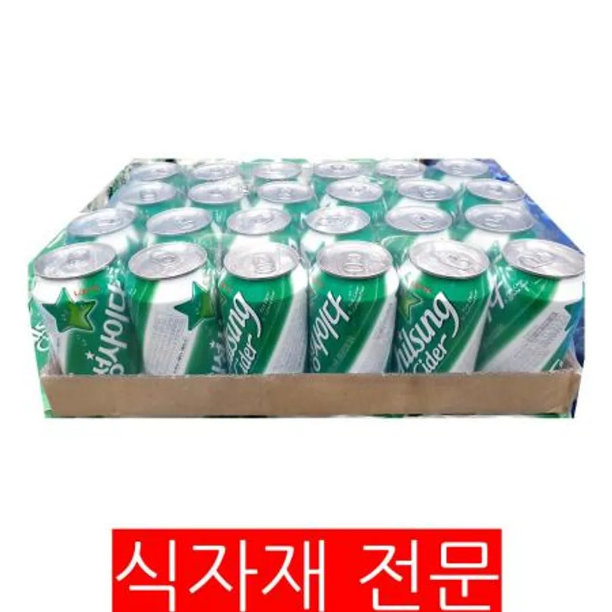 사이다(칠성 업소용 355mlx24) 음료수 식당용 카페음료 대용량 칠성사이다 탄산음료 캔 이미지