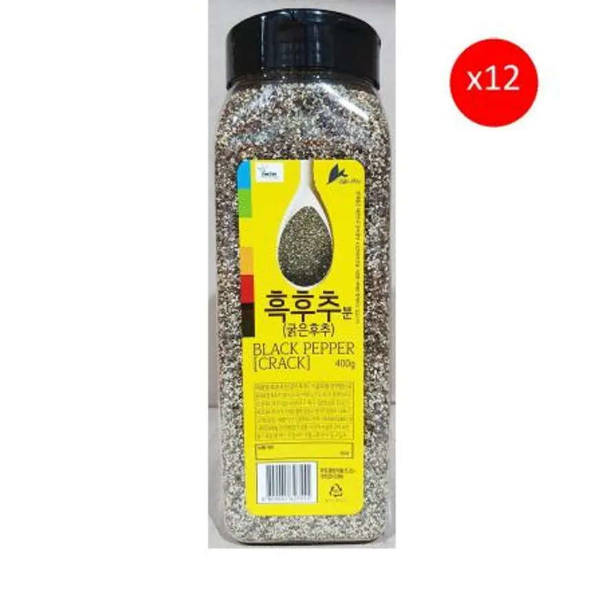 굵은흑후추(이슬나라 400g) 12개 식자재 업소용 대용량 천우 케이투 이슬나라 서원 프레시원 첫맛 흑후추 신영 이미지