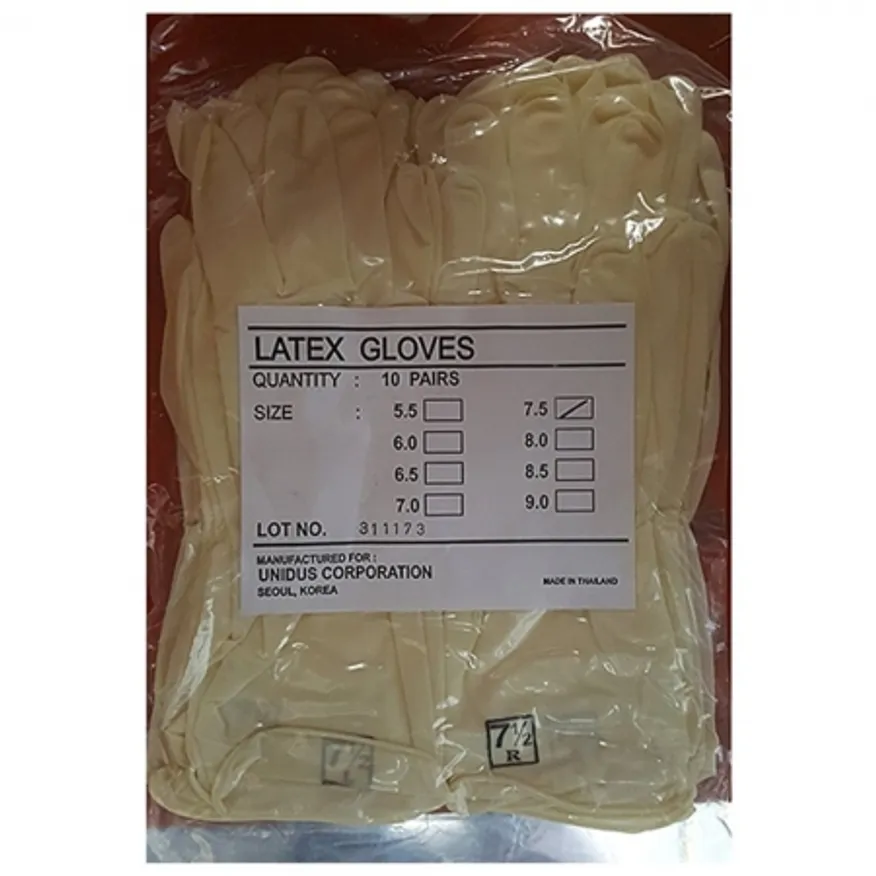 수술용 고무장갑(아이보리 10입) 이미지