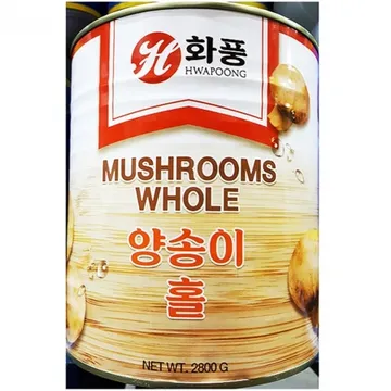 양송이캔(홀 화풍 2.8K) 1개 식자재 업소용 대용량 화풍 명진무역 양송이 양송이캔 대용량 명진 반 슬라이스 대화엠피