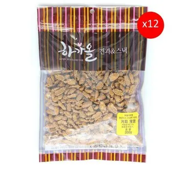 (하가올소)커피땅콩(350g)12개 식자재 업소용 대용량 추억의 단짠믹스 대용량 어쏠티드피넛츠 빠르미쇼핑 크리스피 선명농수산 황남 오징어