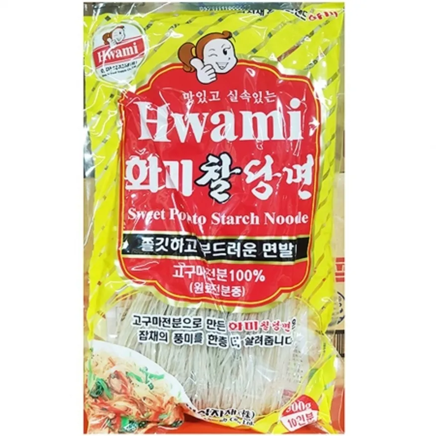 당면(화미 500g) 1개 식자재 업소용 대용량 화미 찰당면 이츠웰 낙타 모아 오뚜기 유소기 온누리 산동 이미지