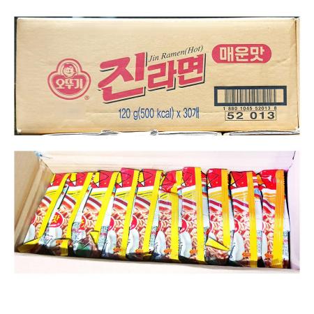 매운맛 진라면(오뚜기 30봉) 업소용 식자재 대용량 매점용 급식용 봉지라면 매운라면