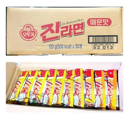 매운맛 진라면(오뚜기 30봉) 업소용 식자재 대용량 매점용 급식용 봉지라면 매운라면