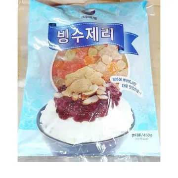 스위트웰 빙수용젤리(450g) 1개 식자재 업소용 대용량 스위트웰 리치스 빙수 해인 민트 부국 팥모아 젤리 팥빙수