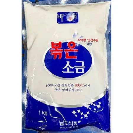 볶은소금(바다애 1K) 1개 식자재 업소용 대용량 보라종합식품 보라 우일 구운소금 남문 태화제염 바다애 남문소금 이미지