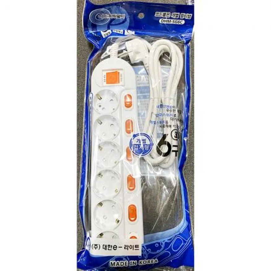 멀티탭(대한 개별 6구 3호)X25개 이미지