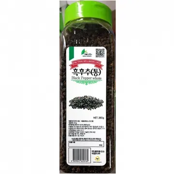 흑후추(이슬나라 홀 380g) 12개 식자재 업소용 대용량 태원 이슬나라 신영 혼합 순후추 천우 금하푸드 흑후추 소연식품