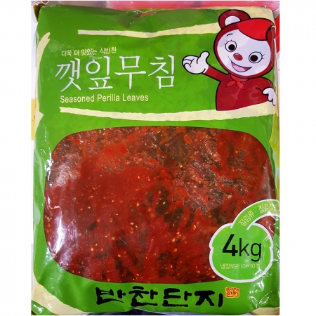 반찬단지 깻잎양념무침 4K 깻잎무침 양념깻잎 한식 반찬 밑반찬 업소용 식당 대용량 밥도둑