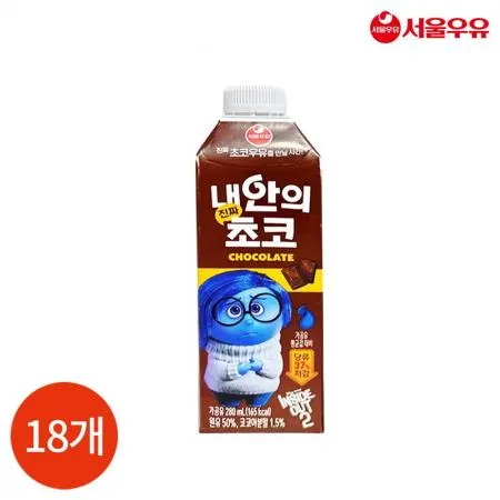 CL 서울우유 내안의 진짜 초코우유 280ml x 18개 이미지
