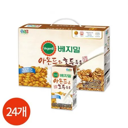 CL 베지밀 아몬드 호두 두유 190ml x 24개 이미지