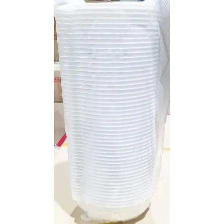 미니탕용기세트소 19.5x6.5cm 50입 1개 식자재 업소용 대용량 일회용 은박 크라프트 뚜껑 펄프 샌드위치 과일컵 소스 재군만세 이미지