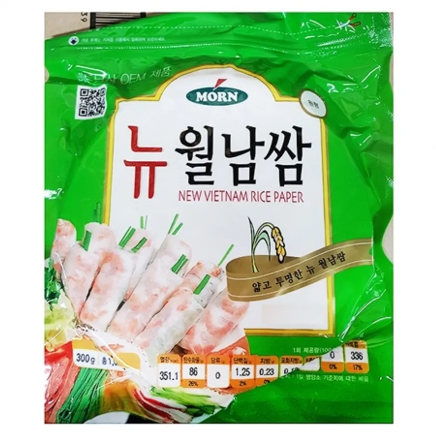 원형 월남쌈(몬 16Cmx300g) 6개 식자재 업소용 대용량 몬 베트남 타이키 뉴 월남쌈 현미 거복 티아시아 쉬림프 이미지