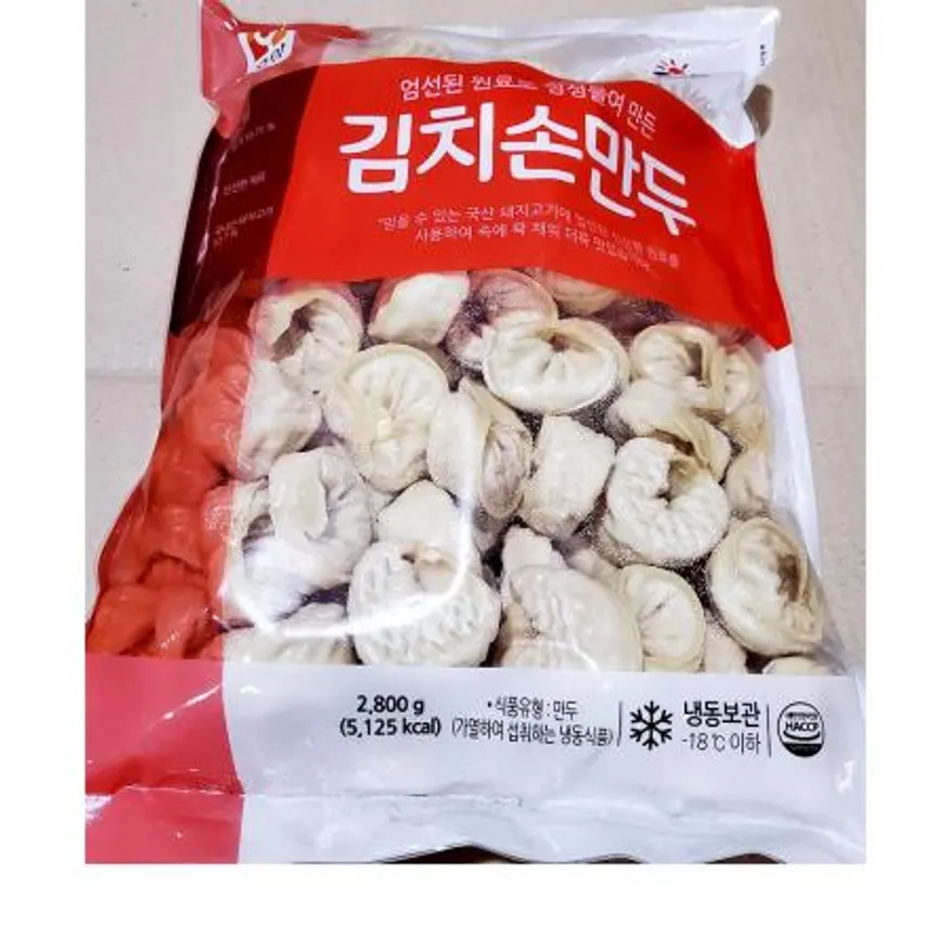 사조오양 김치손만두(2.8K) 1개 식자재 업소용 대용량 나래 사조오양 김치만두 김밥나라 쿠캣 엄지 간편 식자재 업소용 이미지