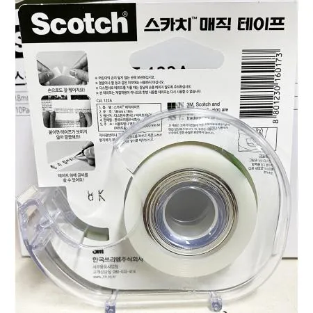 매직테이프(3M 18x16)X10개 식자재 업소용 대용량 스카치 매직 매직테이프 데몰 제이큐 문구 샵플링 가정 사무 이미지