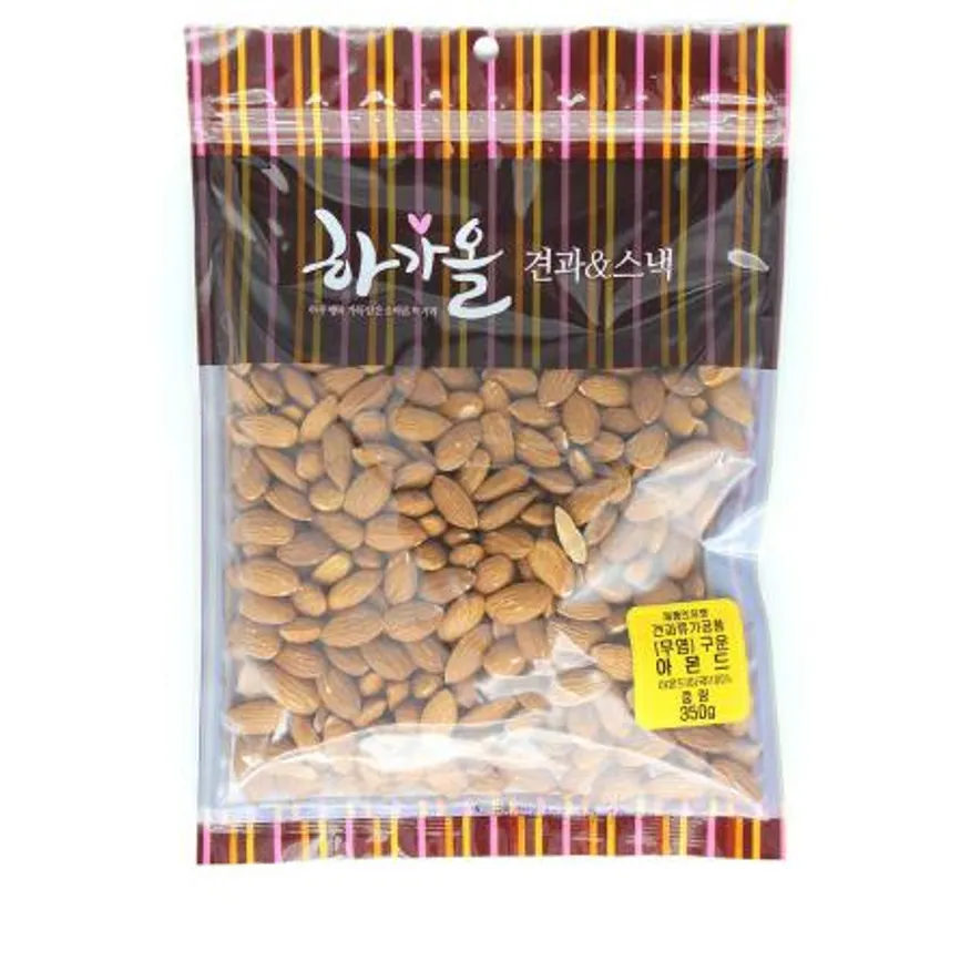 (하가올소)구운아몬드(350g) 견과류 간식 안주 베이킹재료 건강식품 아몬드 볶음아몬드 견과류간식 통아몬드 이미지