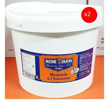 홀그레인머스타드(르네 5k) 2개 식자재 업소용 대용량 홀그레인머스타드 르네 폰타나 뷰포 엠사 입점행사 클로비스 아샤펜부르크 샐러드