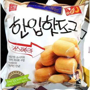 한입핫도그(오뗄 냉동 56개입 1K) X8 식자재 업소용 대용량 오뗄 식자재왕 한입 분이네 한입찰도그 디오 이제이푸드스토리 롯데푸드 수제