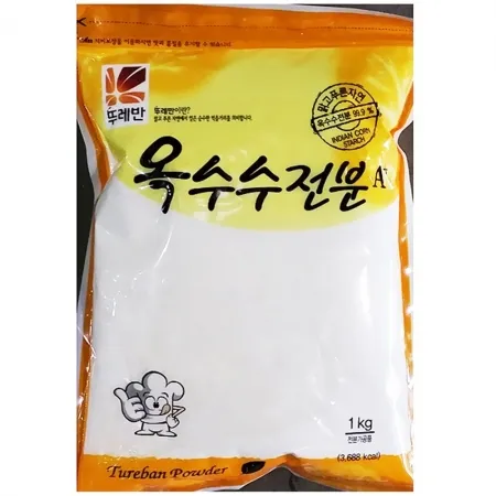 옥수수전분(뚜레반 1K) 10개 식자재 업소용 대용량 옥수수전분 금하 뚜레반 이츠웰 승진 전분