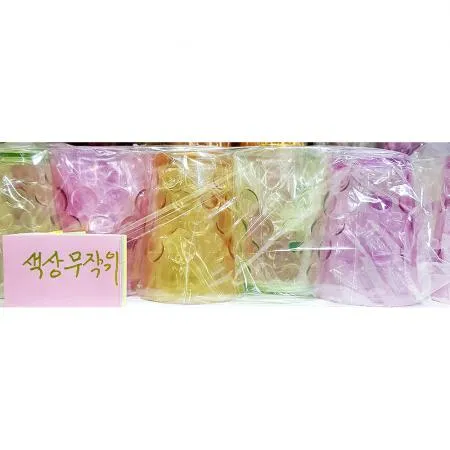 물방울물컵(마키 대 랜덤출고) 물컵 유리컵 음료컵 주방용품 카페컵 식당용컵 예쁜컵 유리잔 가정용컵 이미지