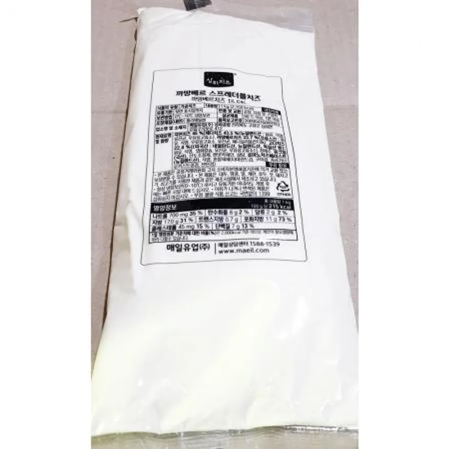 치즈(까망 스프레드 매일 1k) 20개 식자재 업소용 대용량 치즈 과일 네오스 식자재 피자재료 까망베르 대디스 자연치즈 디오 이미지