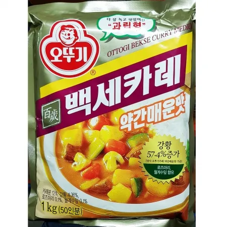 오뚜기 백세 카레 약간매운맛 1Kg X10 업소용카레 대용량카레 카레전문점 급식재료 식자재 오뚜기백세카레 약간매운맛카레 분말카레 카레가루 카레라이스재료